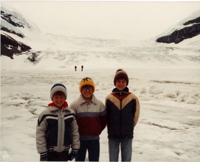 Standing on a glacier