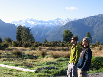 Matt and Don below Aoraki/Mt. Cook